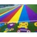 Colorful U shaped artificial grass for kindergarten and sports field